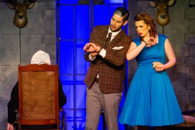 Anna Gion and Dan Moldovan in The Unexpected Guest - the Players Theatre

Photos by M Photo