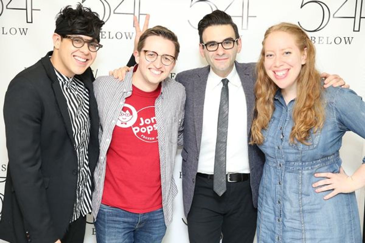 George Salazar, Will Roland, Joe Iconis, and Jennifer Ashley Tepper at 