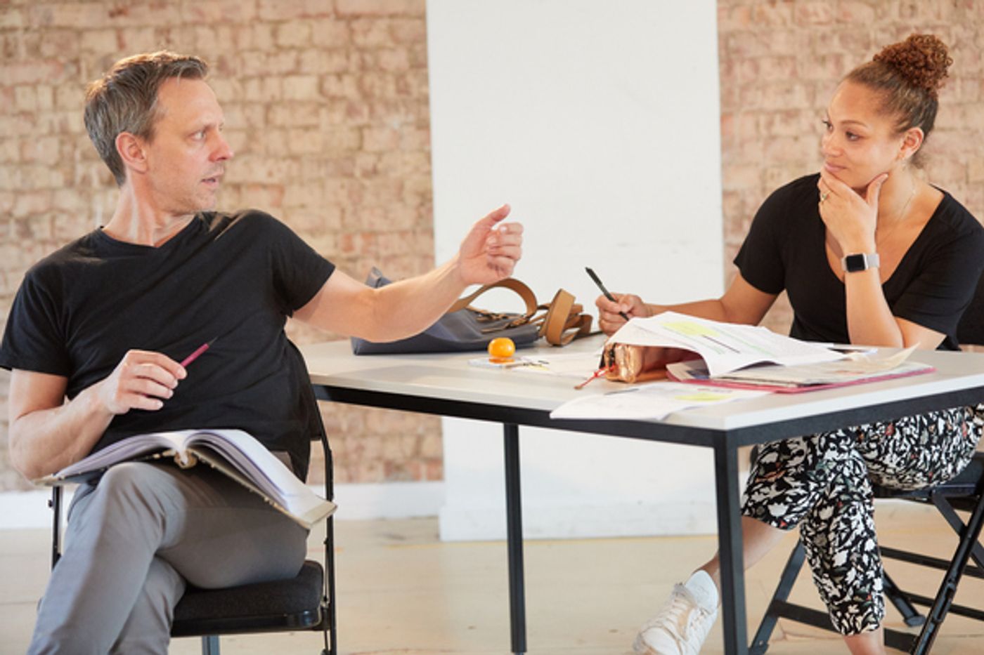 Photo Flash: In Rehearsal with Park Theatre's BUILDING THE WALL Photo Flash: In Rehearsal with Park Theatre's BUILDING THE WALL Image