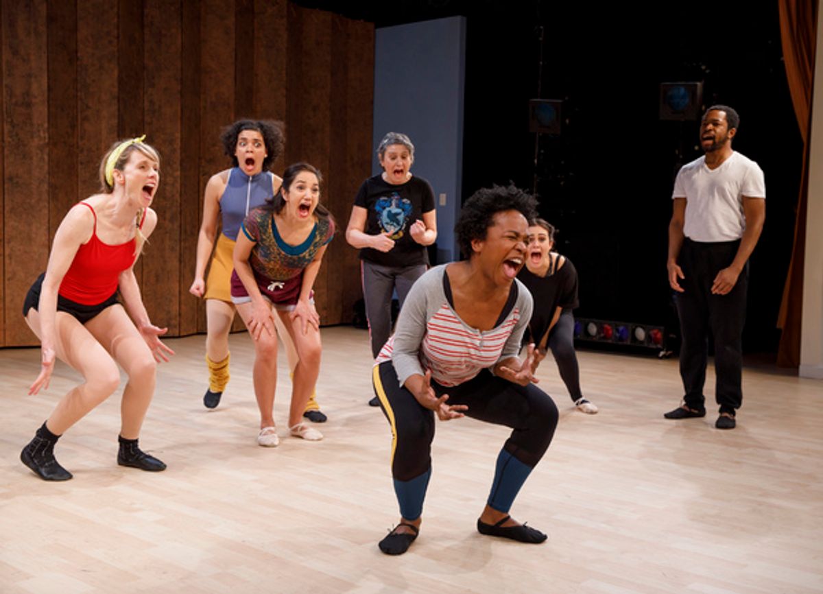   Members of the Cast with Eboni Booth (center) at 