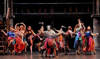 Justin Michael Wilcox (center) with the company Photo