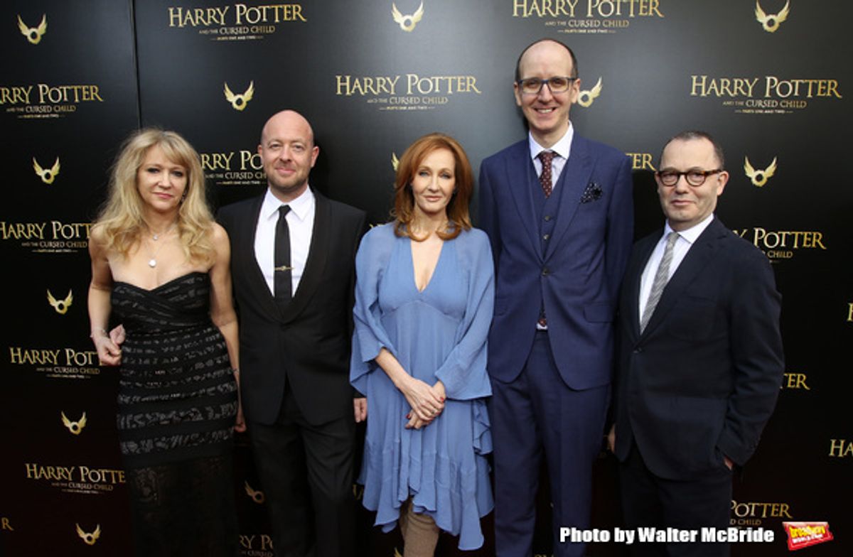 Sonia Friedman, John Tiffany, J.K. Rowling, Jack Thorne and Colin Callender  at 