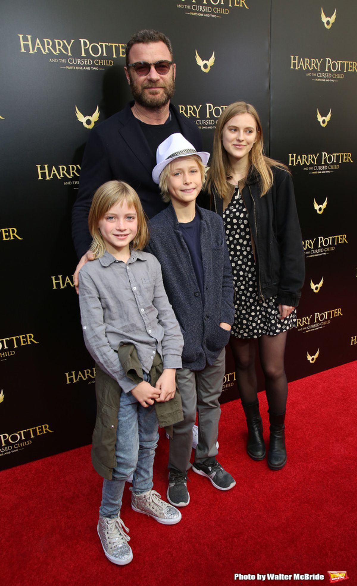 Liev Schreiber, Sasha Schreiber, Kai Schreiber and Spohie  at 