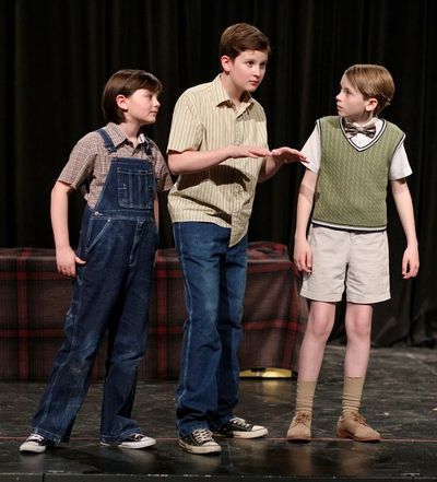 Gwen Selfridge (Scout), Ryan Allen (Jem), and Sagan Kinetic (Dill) Photo