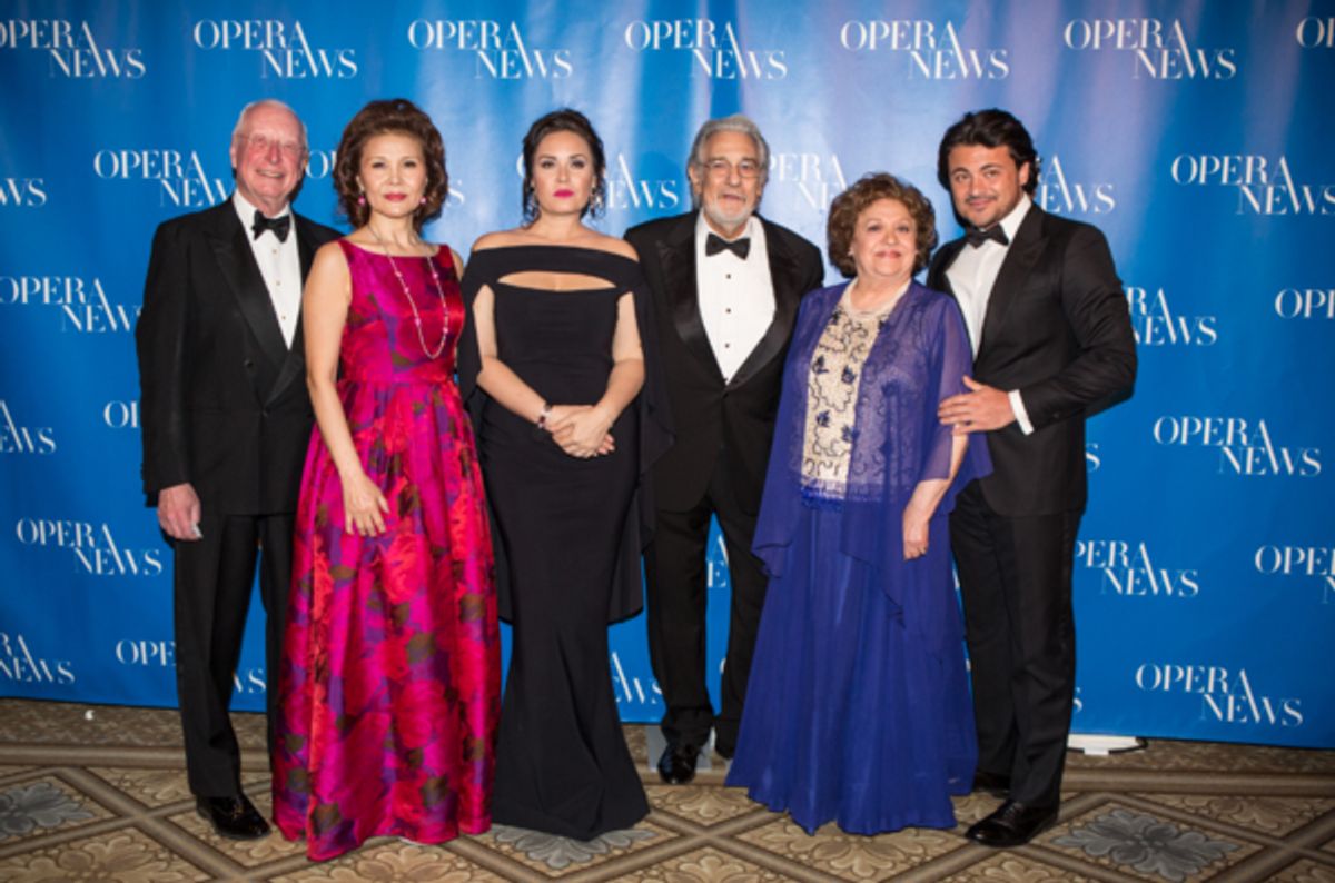 William  Christie,  Hei-Kyung  Hong,  Sonya  Yoncheva,  PlÃ¡cido  Domingo,  Fiorenza  Cossotto  and  Vittorio  Grigolo  at 
