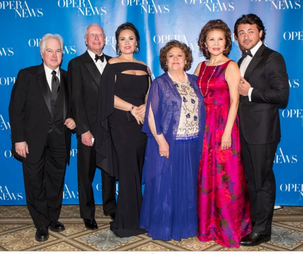 OPERA  NEWS  Editor  in  Chief  F.  Paul  Driscoll  with  honorees  William  Christie Photo