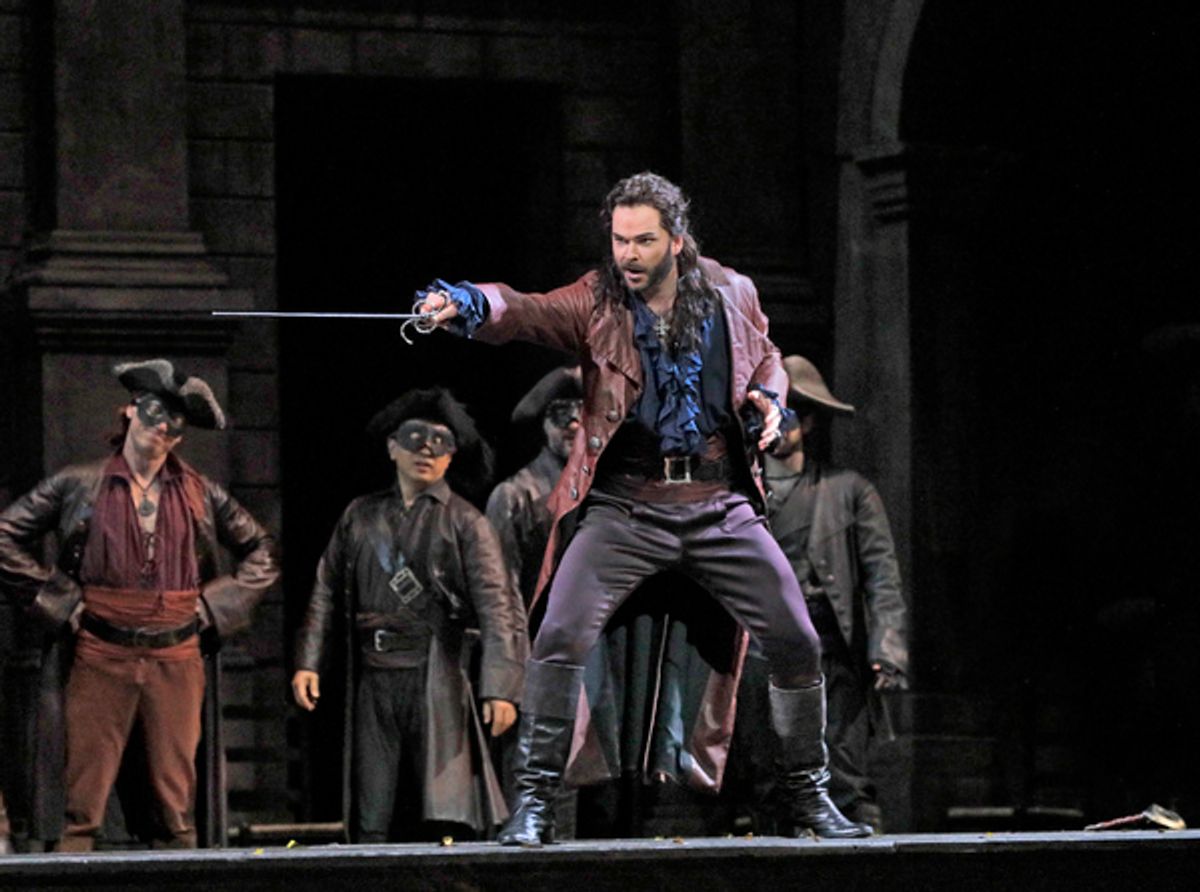 Joshua Hopkins as Mercutio in Gounod's RomÃ©o et Juliette. Photo by Ken Howard / Met Opera

 at 