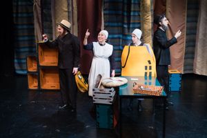 Benjamin Mandell, Margie Zarcone, Buket Gulbeyaz and Ricardo Montt in The Book of Liz @ BroadwayWorld Benjamin Mandell, Margie Zarcone, Buket Gulbeyaz and Ricardo Montt in The Book of Liz Photo