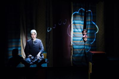 Buket Gulbeyaz, Jonathan Z. Cantor and Margie Zarcone in The Book of Liz. Photo