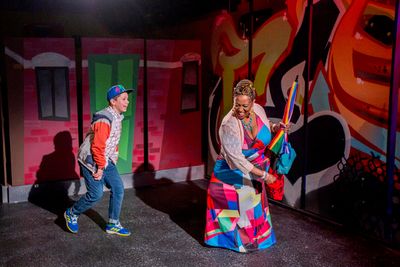 (from left) Alejandro Medina plays CJ and E. Faye Butler is Nana in Chicago Children® Photo