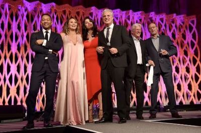 John Legend,  Chrissy Teigen, Richard Gere Photo