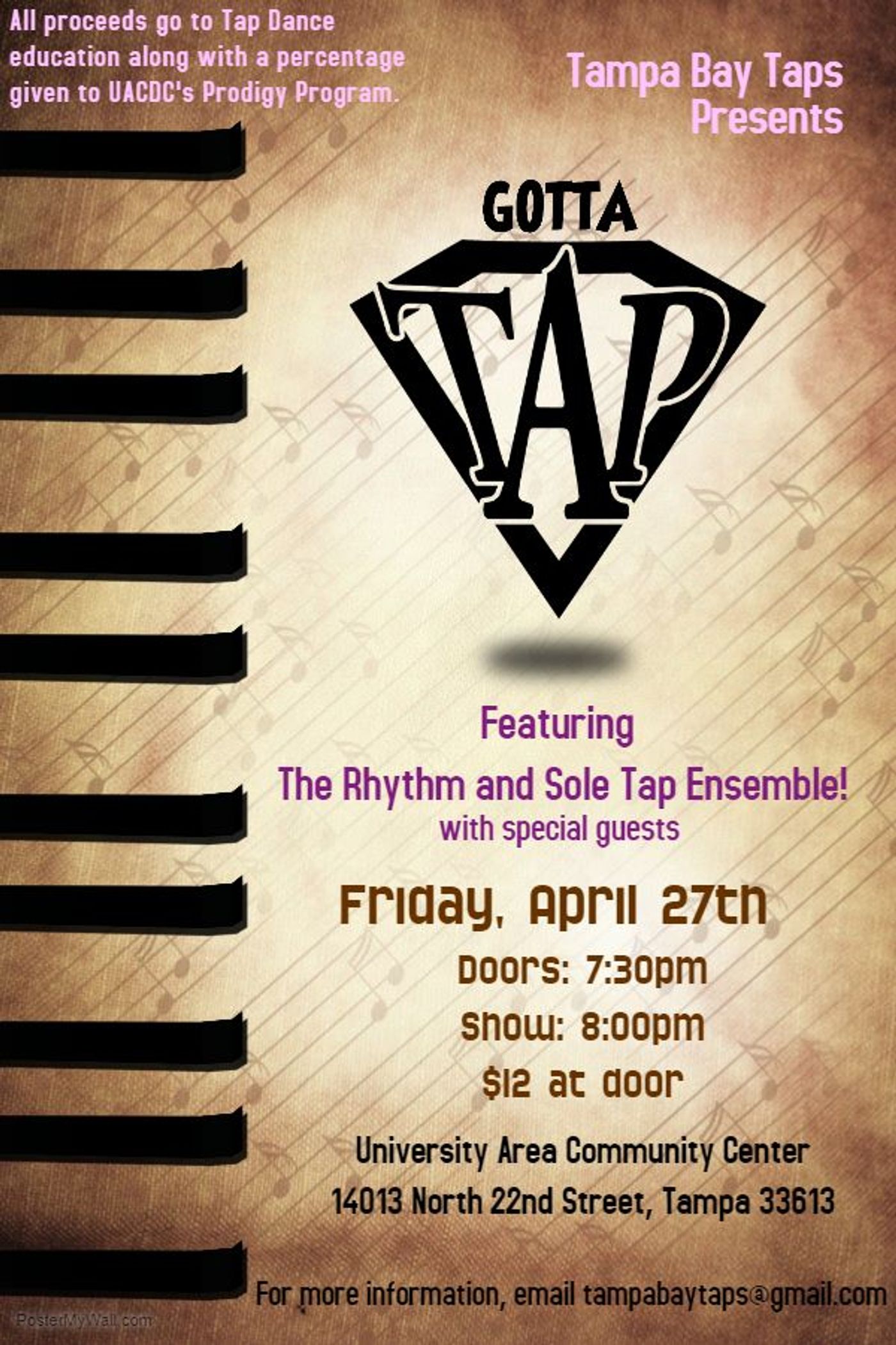 BWW Previews: TAP DANCE FUNDRAISER TO BENEFIT PRODIGY  Cultural Arts Program at University Area Community Center  Image