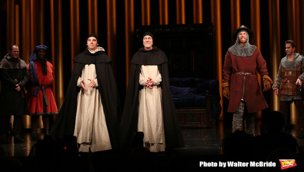 Max Gordon Moore, Patrick Page and Robert Stanton with cast  at 