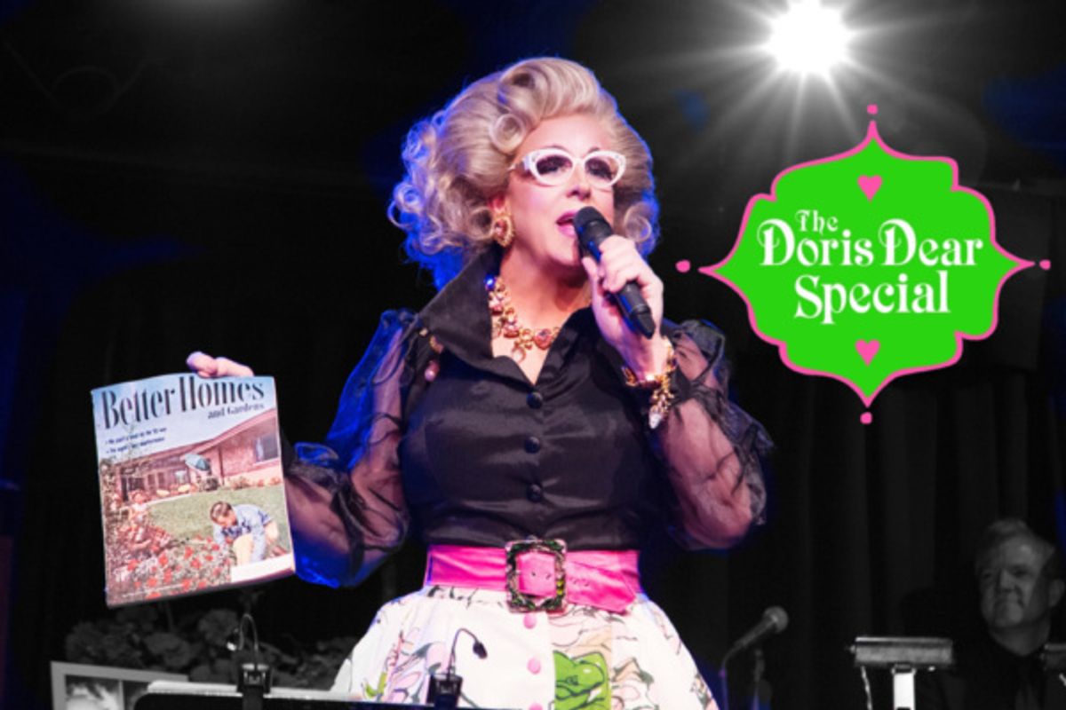 Doris Dear gives magazine diet tips at The Doris Dear Special: Like Mother Like Daughter on April 20th at The Triad Theater at 