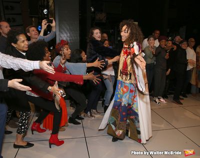 Afra Hines with Allyson Tucker, LaChanze, Aaron Krohn, Storm Lever and cast  Photo