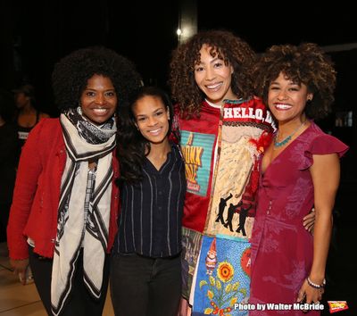 Afra Hines with LaChanze, Storm Lever and Ariana DeBose  Photo
