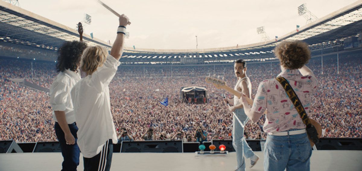 O_163_wem_1360_comp_v003_01,1159 2 â€“ L-R: Gwilym Lee (Brian May), Ben Hardy (Roger Taylor), Rami Malek (Freddie Mercury), and Joe Mazzello (John Deacon) star in Twentieth Century Foxâ€™s BOHEMIAN RHAPSODY. Photo Credit: Courtesy Twentieth Century Fox. at 