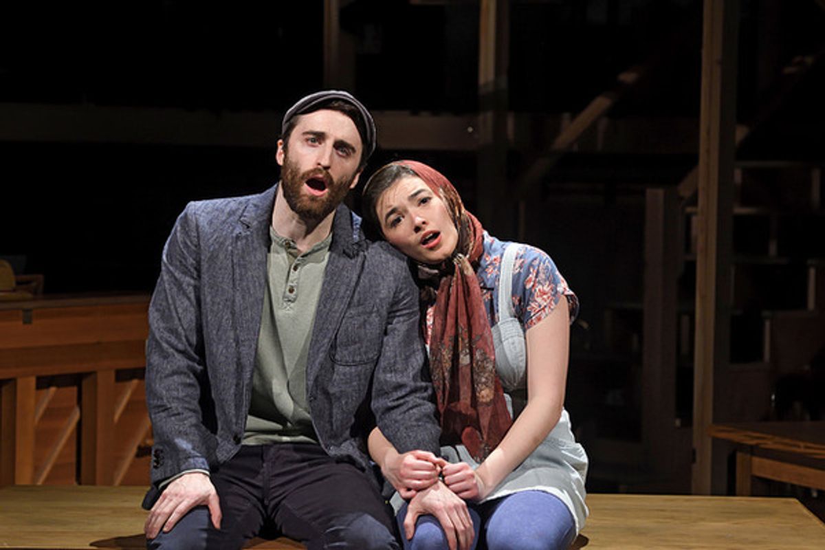 Charlie Thurston as Tateh and Olivia Miller as Girl at 