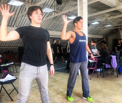 Nicholas Rodriguez with Broadway Dreams Russia Students Photo