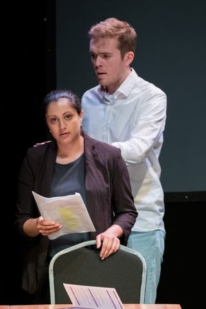 Serin Ibrahim as HER and Samuel Lane as HIM in HER, HIM, MOTHER AND OTHER by Andy Pilkington
Directed by James Haddrell
@ BroadwayWorld Serin Ibrahim as HER and Samuel Lane as HIM in HER, HIM, MOTHER AND OTHER by Andy Pil Photo