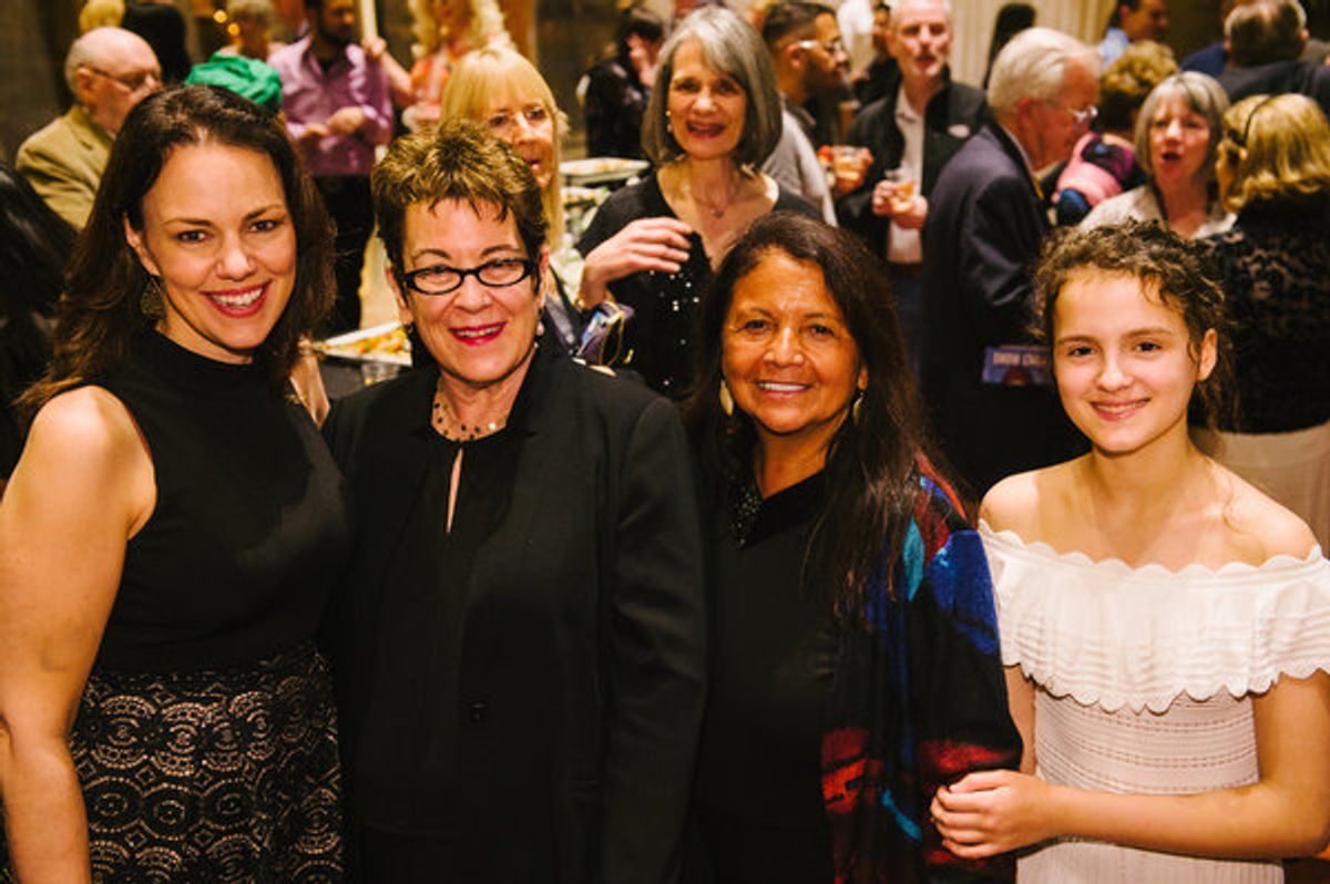 Georgia Stitt (Composer/Lyricist), Director/Arena Stage Artistic Director Molly Smith, Suzanne Blue Star Boy and Fina Strazza (Faina) at 