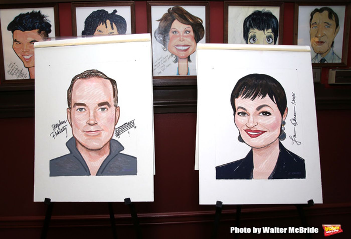 Photo Coverage: ONCE ON THIS ISLAND and ANASTASIA Composers Lynn Ahrens and Stephen Flaherty Celebrate Their! Sardi's Portraits  Image