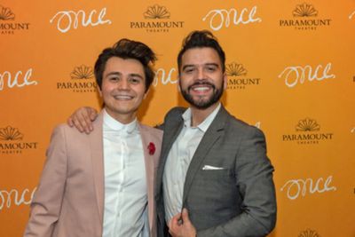 Nik Kmiecik (Andrej) with choreographer William Carlos Angulo  Photo