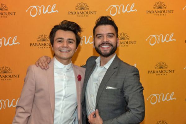 Nik Kmiecik (Andrej) with choreographer William Carlos Angulo  Photo