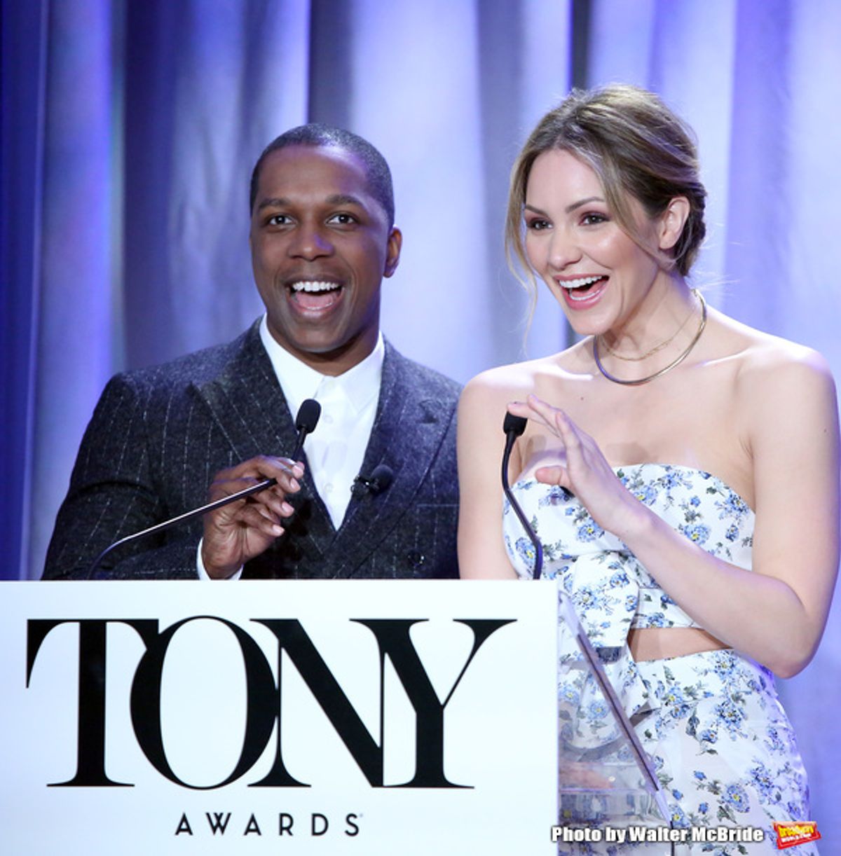 Leslie Odom Jr. and Katharine McPhee at 