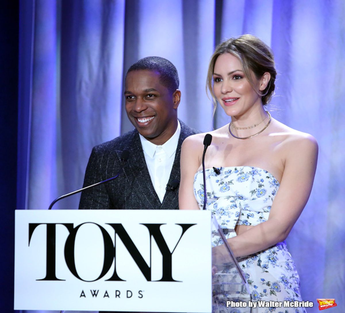 Leslie Odom Jr. and Katharine McPhee at 