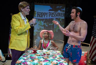 Passover at Mar-a-Lago. Ezra Barnes as Donald Trump, Latonia Phipps as Ivanka & Wyatt Photo