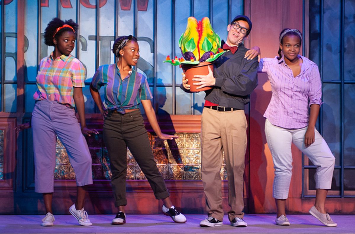 Na'Chele Scott (Ronnette), Drew Johnson (Chiffon), Bob Murrell (Seymour) , Christina Early (Crystal) at 