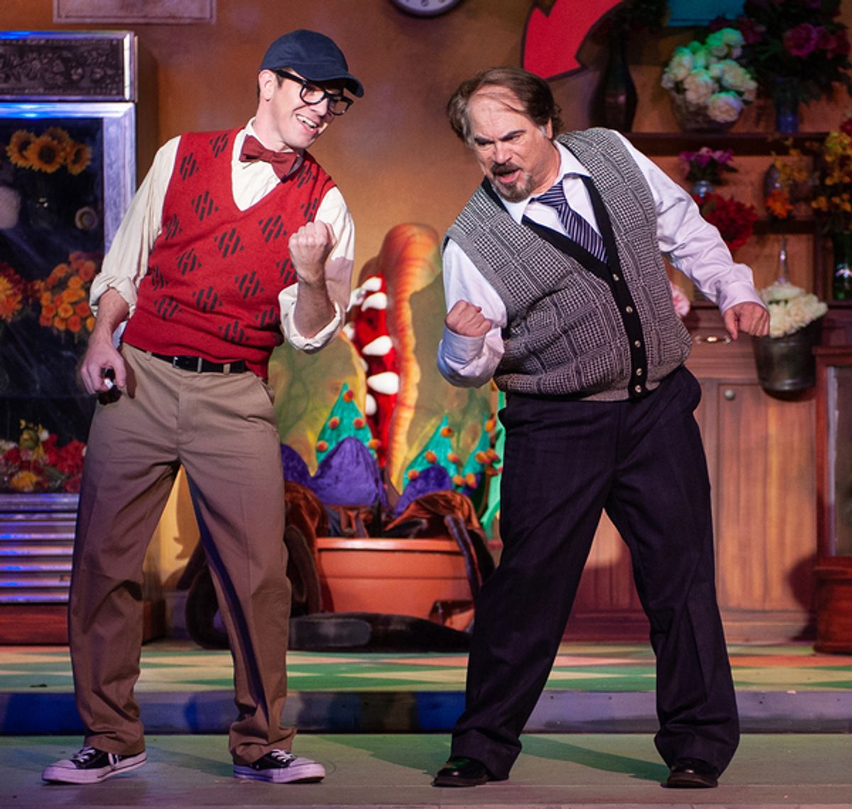 Bob Murrell (Seymour), Earl J.Scioneaux Jr. (Mr. Mushnik) at 