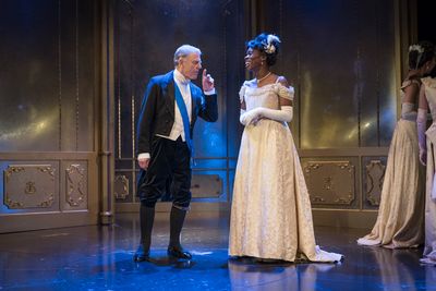 Faith Omole as Mabel Chiltern, Edward Fox as Lord Caversham Photo
