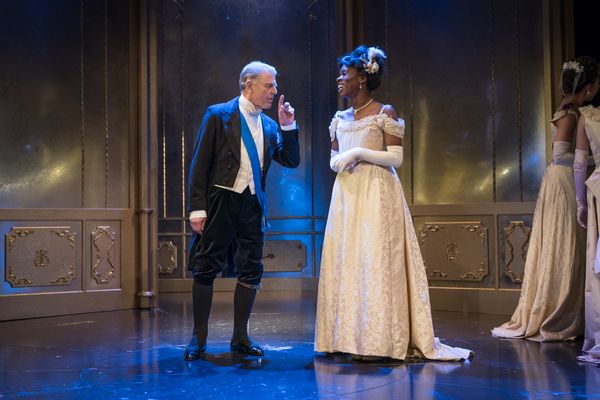 Faith Omole as Mabel Chiltern, Edward Fox as Lord Caversham Photo