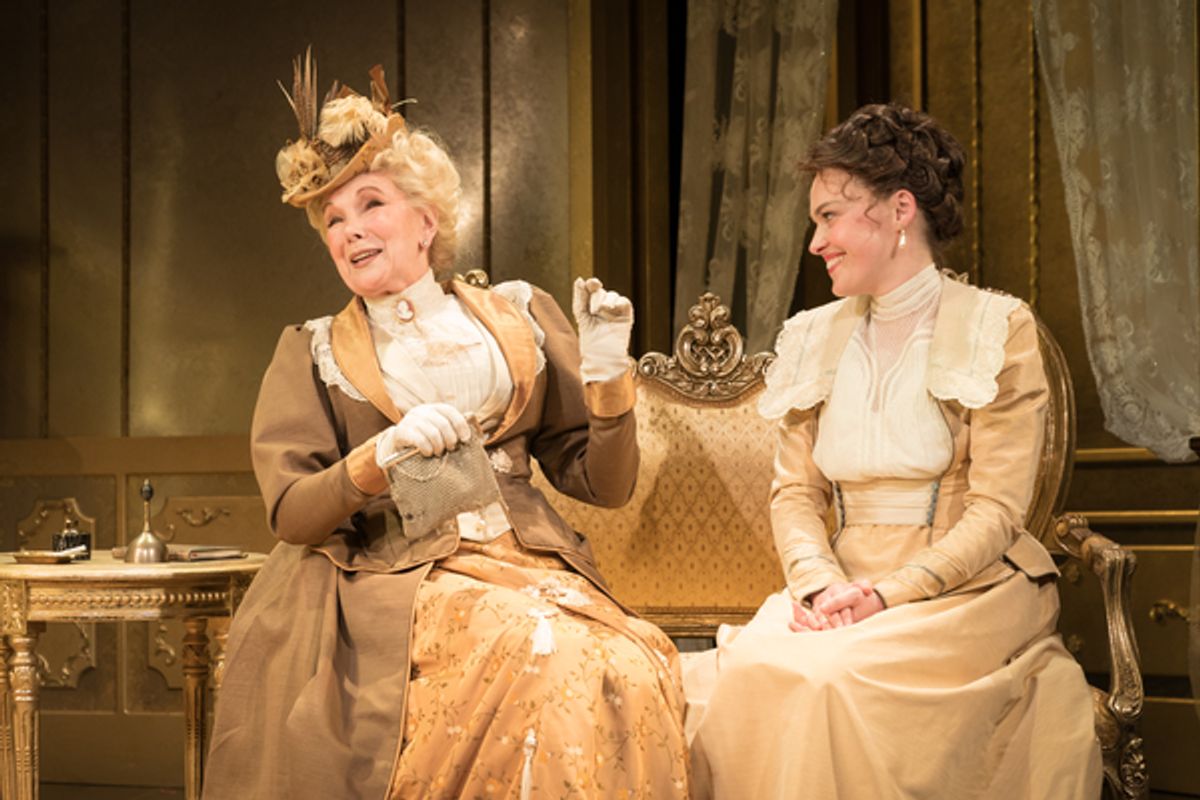 Susan Hampshire as Lady Markby, Sally Bretton as Lady Chiltern at 