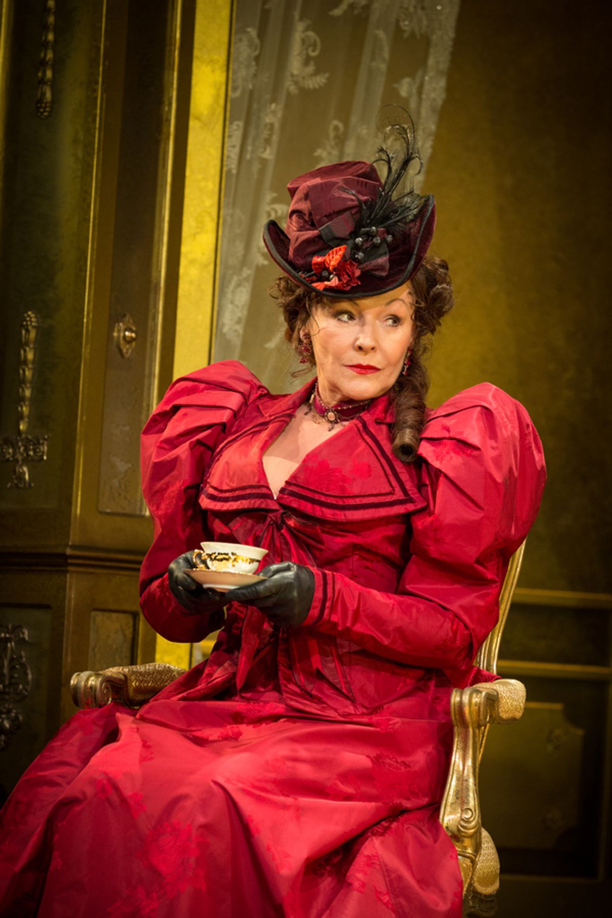 Frances Barber as Mrs Cheveley at 