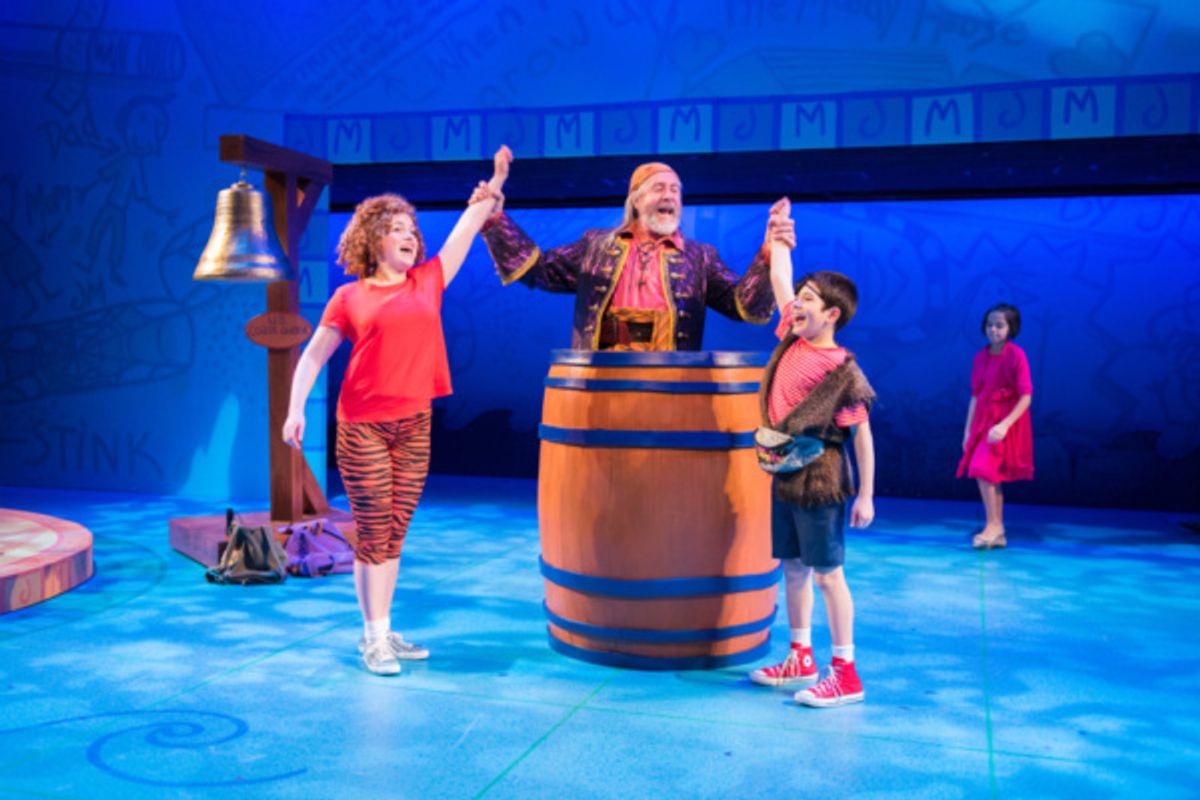 JUDY MOODY & STINK: THE MAD, MAD, MAD, MAD TREASURE HUNT at First Stage, Milwaukee, Wisconsin running May 4 - June 3, 2018.

6710: Pictured (left to right): Hope Stiverson, Bo Johnson, and Abram Nel at 