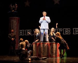 Jon Hoche; Daniel May (facing away); Kendyl Ito; Kristen Faith Oei; Maria-Christina Oliveras (obscured); Raymond J. Lee; Jaygee Macapugay and Geena Quintos @ BroadwayWorld Jon Hoche; Daniel May (facing away); Kendyl Ito; Kristen Faith Oei; Maria-Christina O Photo