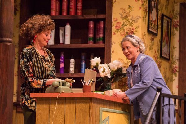 Brigitt Markusfeld (Truvy) and Eve Plumb (Clairee) in Geva Theatre Center's productio Photo
