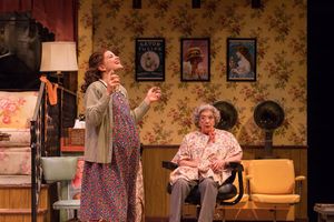 Becca Ballenger (Annelle) and Sandra Shipley (Ouiser) in Geva Theatre Center's production of STEEL MAGNOLIAS. Photo by Goat Factory Media Entertainment. @ BroadwayWorld Becca Ballenger (Annelle) and Sandra Shipley (Ouiser) in Geva Theatre Center's produ Photo
