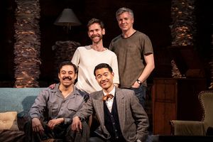 Juan Francisco Villa, playwright Philip Dawkins, Daniel K. Isaac, director Tony Speci Photo