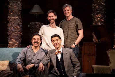 Juan Francisco Villa, playwright Philip Dawkins, Daniel K. Isaac, director Tony Speci Photo