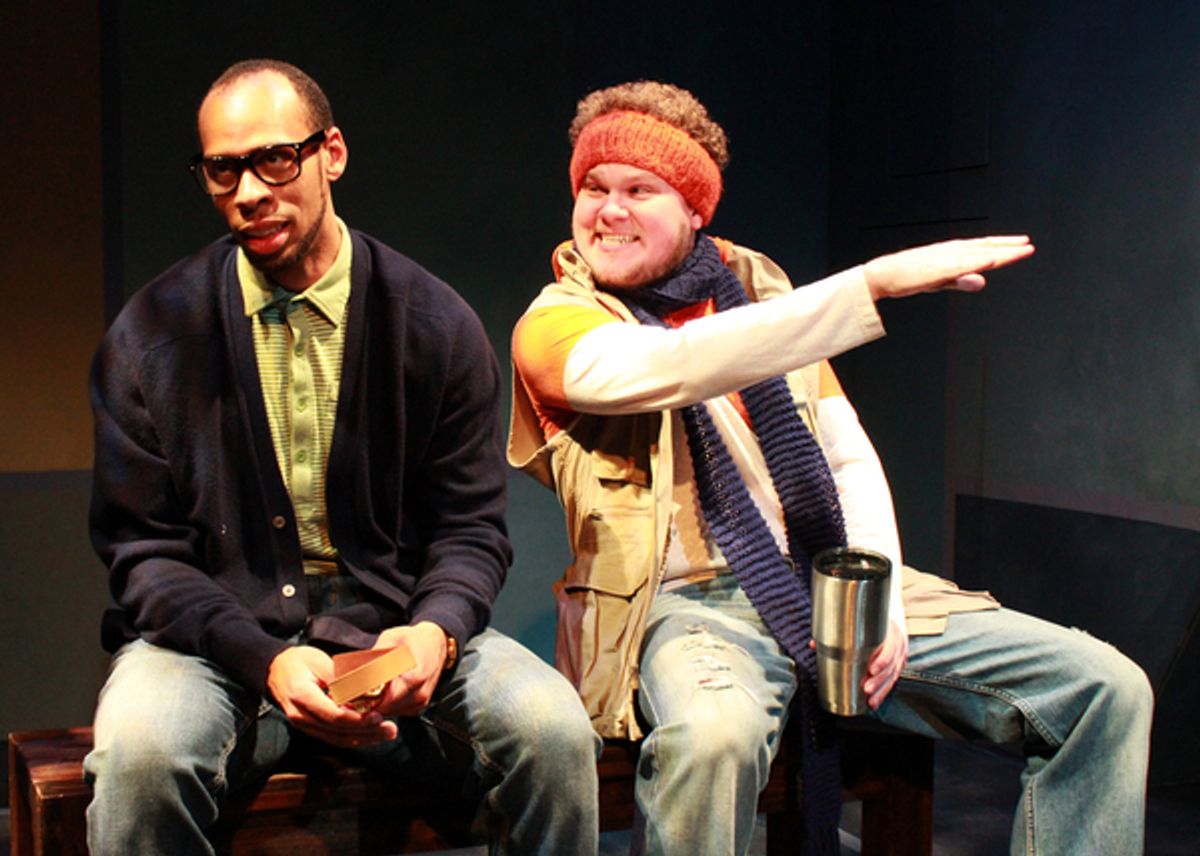 Ahmed T. Brooks as Khalil and Jonathan Fisher as Owen at 