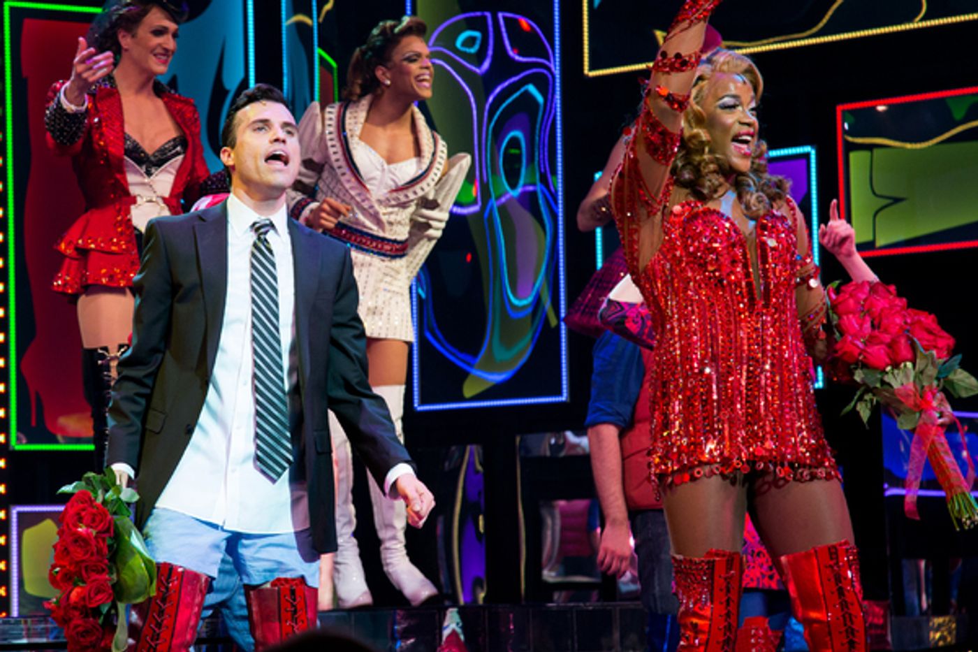 Photo Coverage: Tyler Glenn and Carrie St. Louis Take Their First Bows In KINKY BOOTS  Image