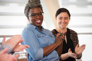 Playwright ANTOINETTE NWANDU and director DANYA TAYMOR Photo