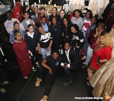 Justin Dine Bryant with High School performers Photo