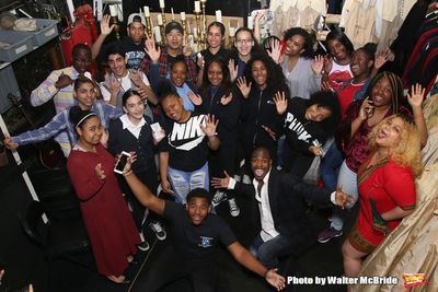 Justin Dine Bryant with High School student performers Photo