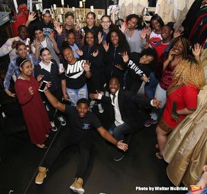 Justin Dine Bryant with High School Student performers @ BroadwayWorld Justin Dine Bryant with High School Student performers Photo