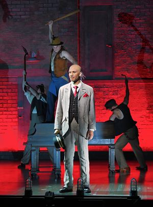 Jared Joseph (front) and Hugh Hastings, Benjamin Dutcher and David Darrow (back) in A Photo